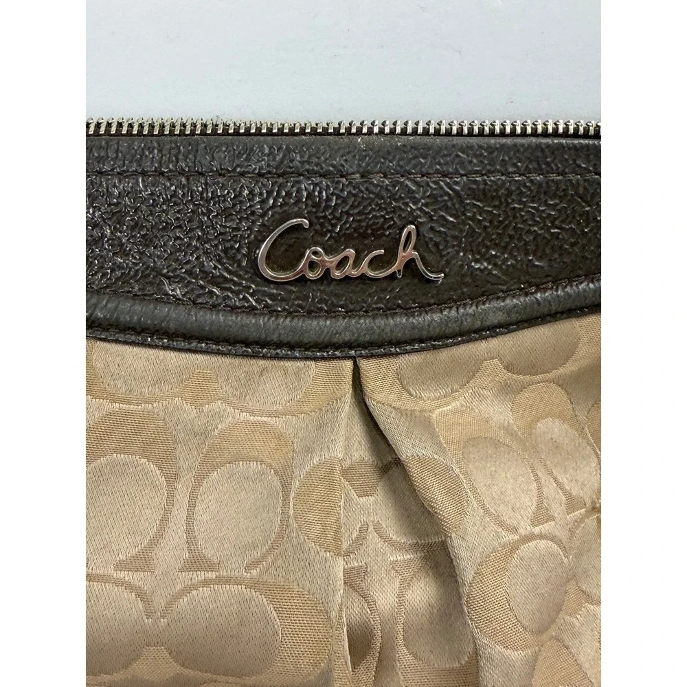 Coach Ashley Signature Jacquard Crossbody Bag Brown Khaki F20111
